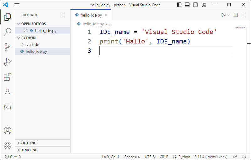 de Visual Studio Code IDE